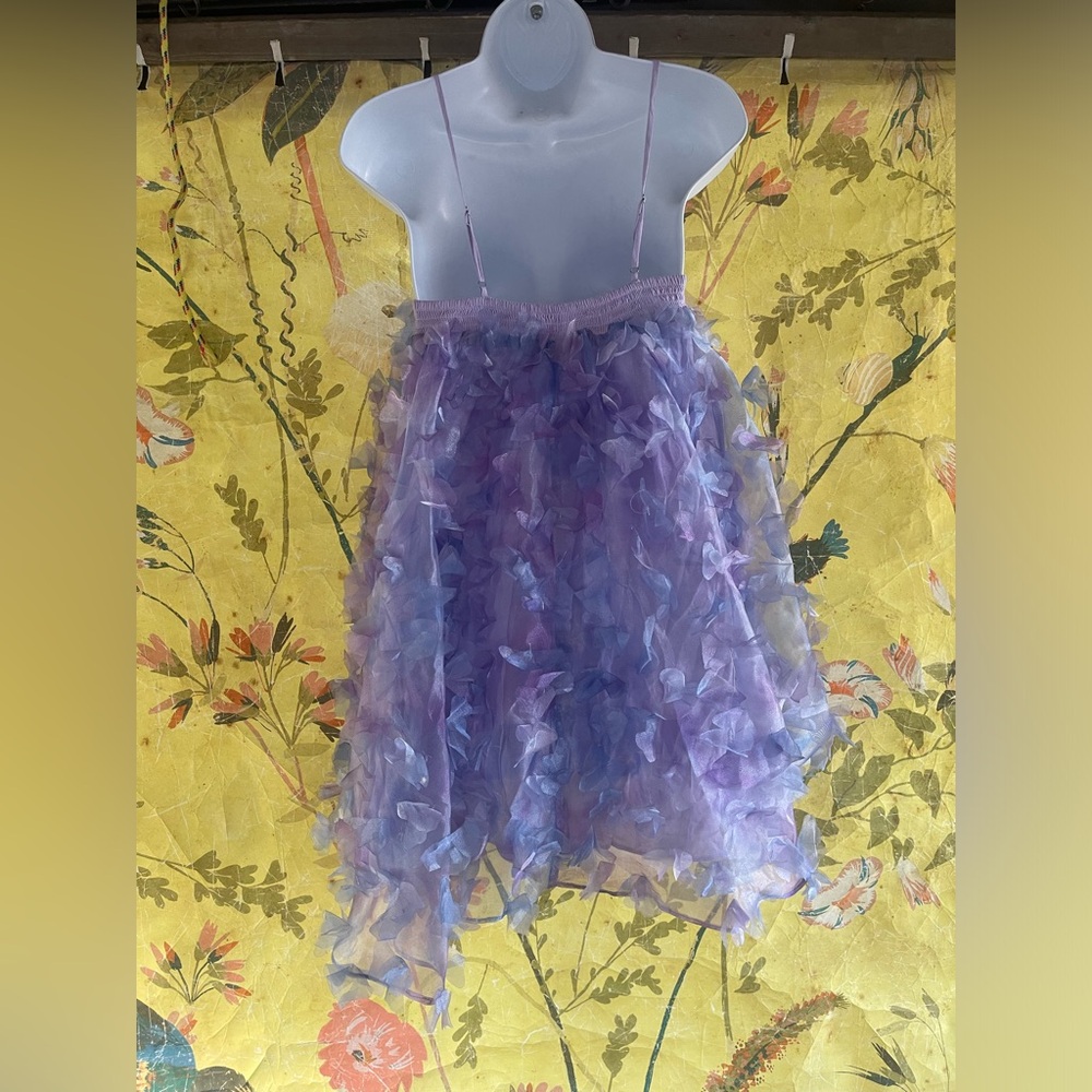 Free People Rainbows Deluxe Mini Dress Color: Blue Purple Combo - Picture 9 of 11